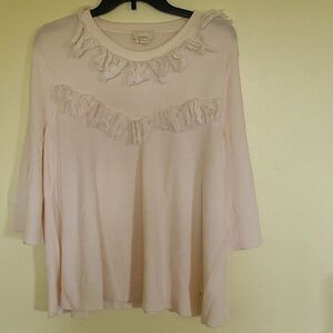 KATE Spade Cream Fringe Pullover Sweater